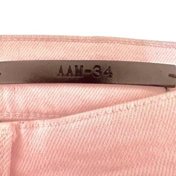 1017 ALYX 9SM X Blackmeans Pink Shredded Straight Leg Denim Jeans Mens Size 34 - Picture 7 of 11